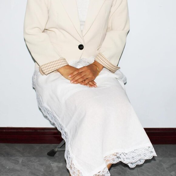 Cotton Lap Scarves 5pcs White Lace Trims for Women Church Modesty Accessory - Picture 2 of 5